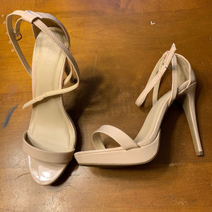 Charlotte Russe Nude Platform Stiletto Heels 10W